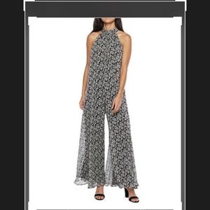NWT - MSK Sleeveless Floral Wide-Leg Jumpsuit